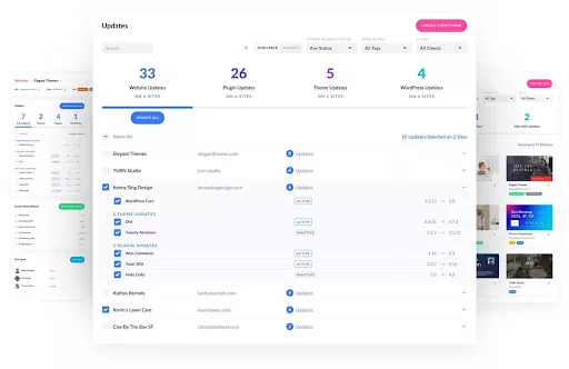 Divi Dash helps manage multiple Divi websites by automating updates, scheduling patches, and ensuring security across all installations from a single dashboard.