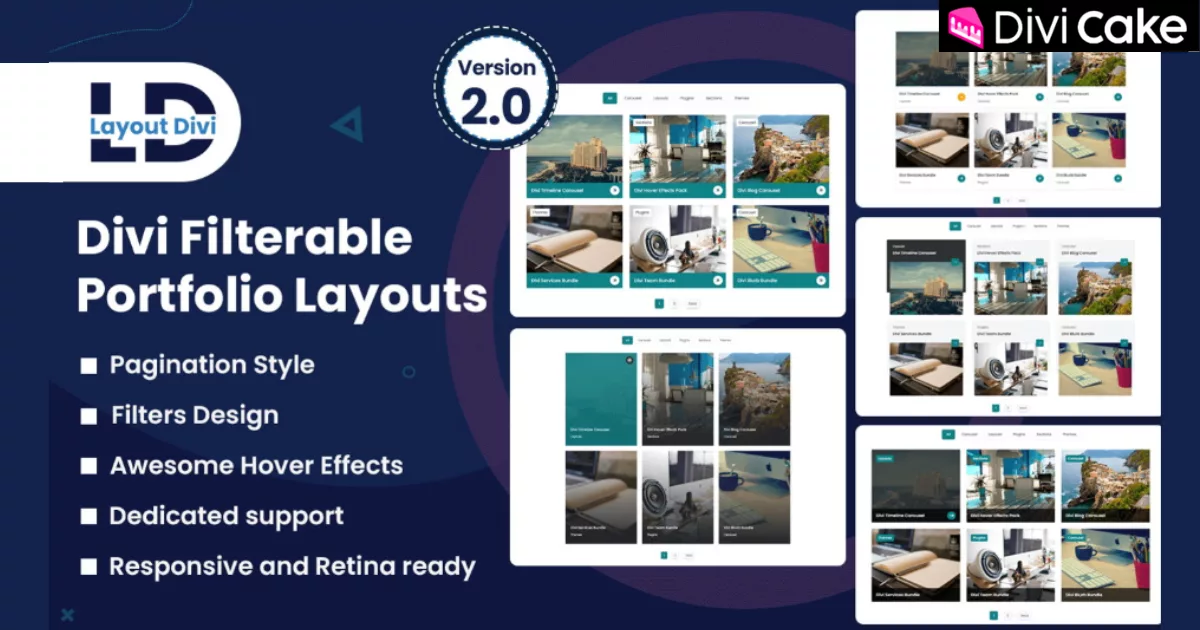 Enhance your Divi photography website with the Divi Filterable Portfolio Module Layout Pack. Featuring 40+ stylish layouts, modern hover effects, and advanced filterable tabs for a sleek, interactive portfolio display.