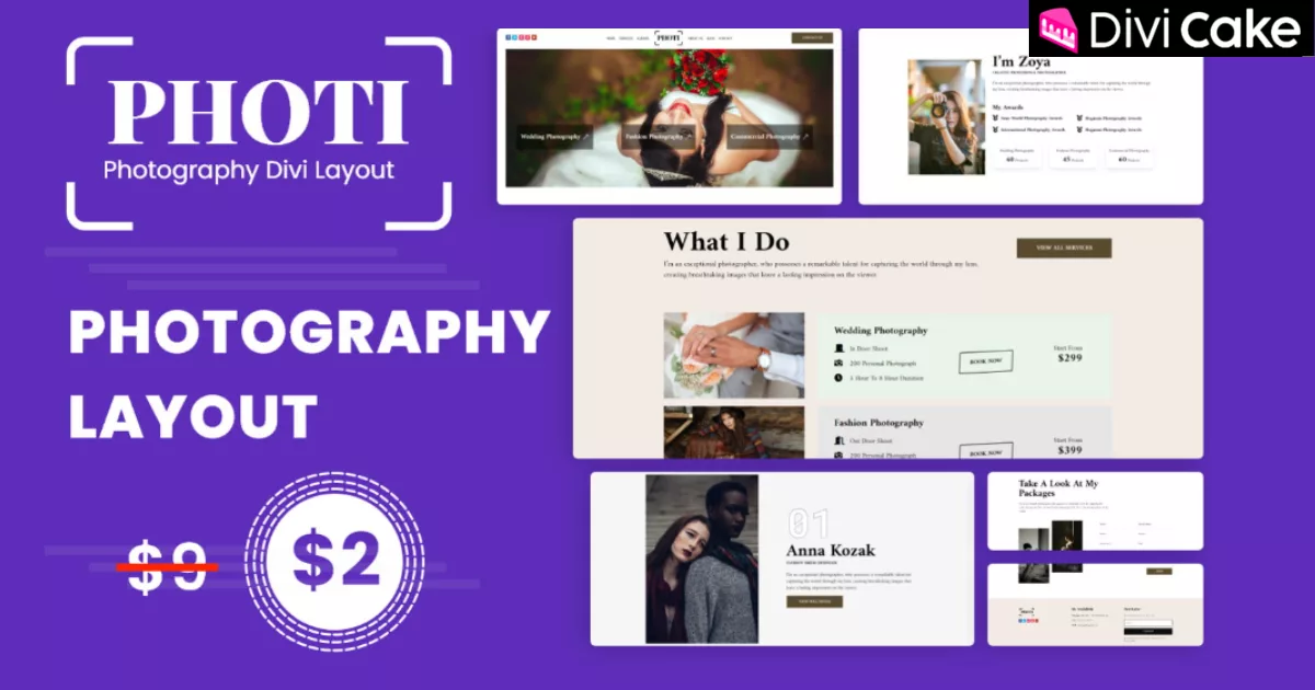 Photi is a stunning Divi photography theme with a fully responsive design, perfect for photographers, bloggers, and creative professionals to showcase their portfolios effortlessly.