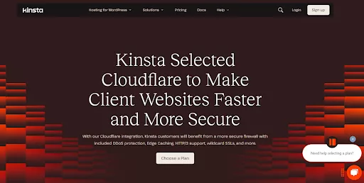 Kinsta hosting includes free Cloudflare integration to block DDoS attacks, filter malicious traffic, and keep WordPress sites online during traffic surges.