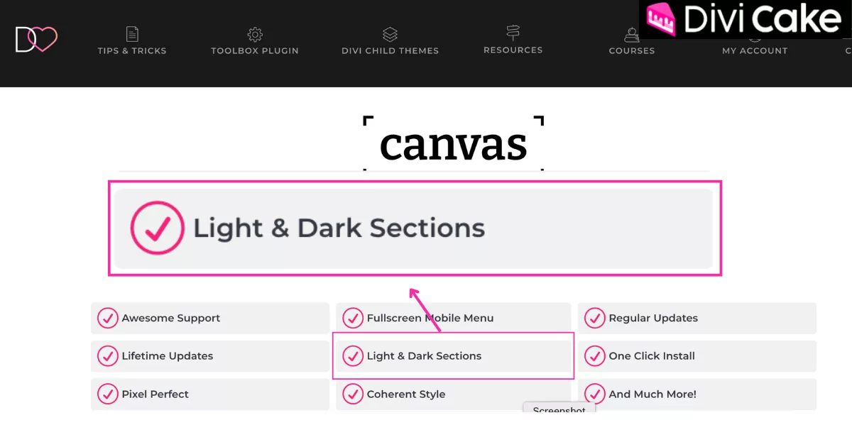 Canvas Layout Kit featuring both light and dark section variants for creative design flexibility, allowing consistent branding with clean or sleek visual styles.