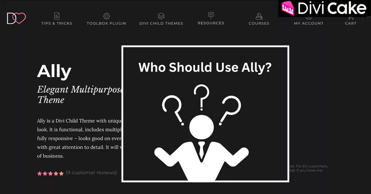 Ally Divi child theme tailored for web designers, bloggers, eCommerce stores, and small businesses, offering pre-styled layouts, WooCommerce integration, and easy customization for fast and professional website creation.