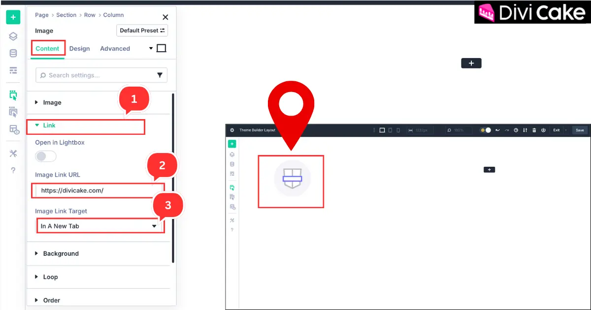 Adding a clickable link to the website logo in Divi 5 footer so it redirects users to the homepage when clicked