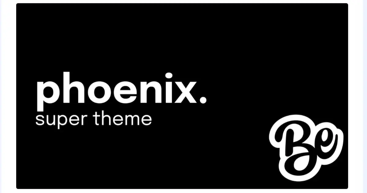 Phoenix Super Theme Divi child theme preview with responsive modern design for mobile and tablet