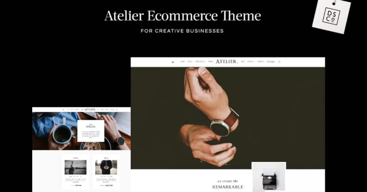 Atelier Divi child theme layout for photographers and creative portfolios