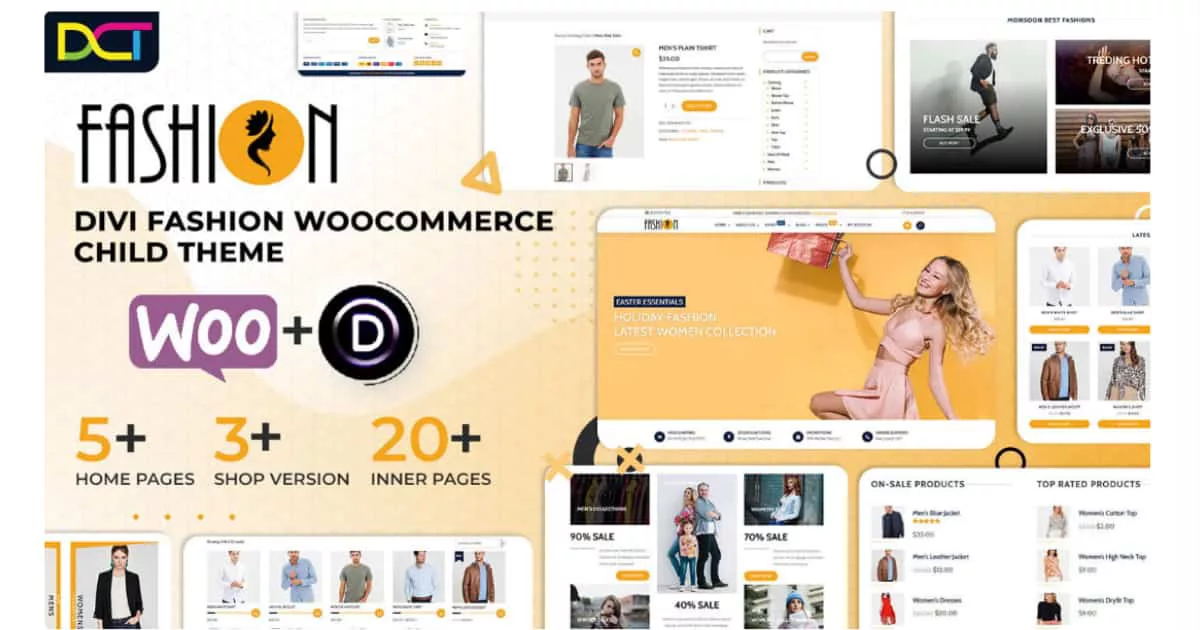 Ecommerce Fashion Divi child theme WooCommerce fashion store layout