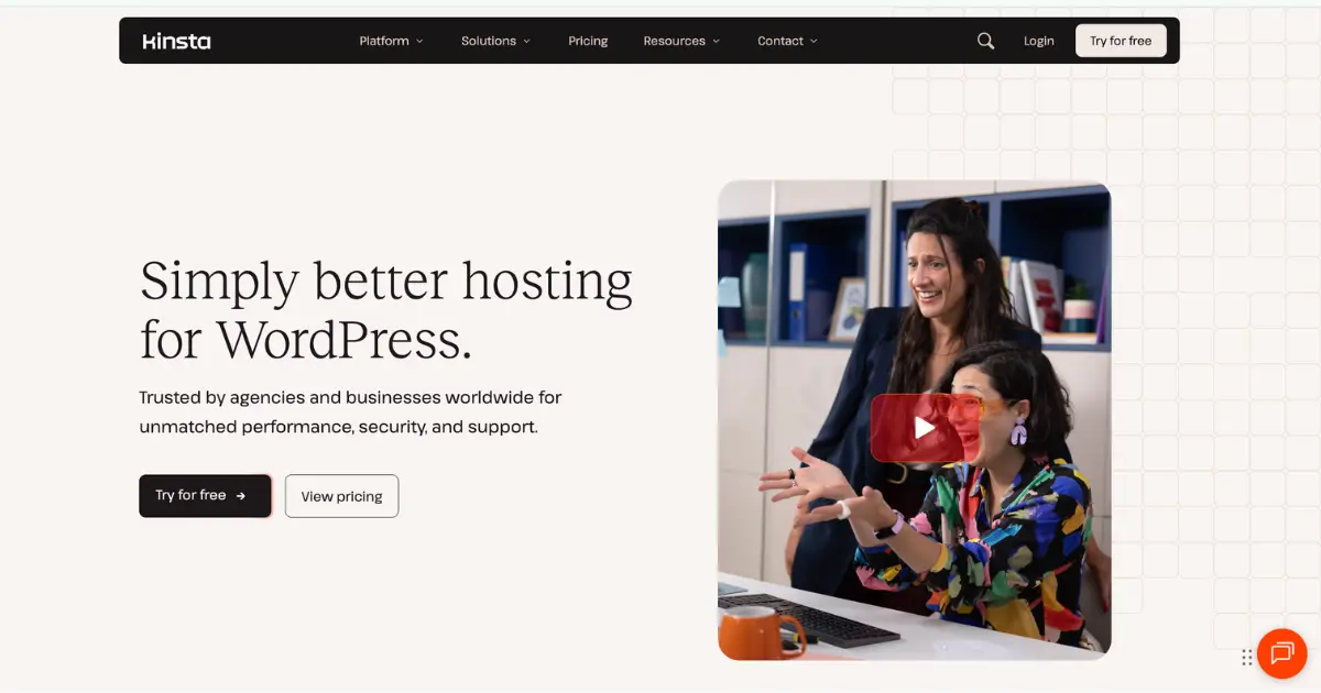 Kinsta managed WordPress hosting dashboard showing performance tools, CDN, caching, and site management features.
