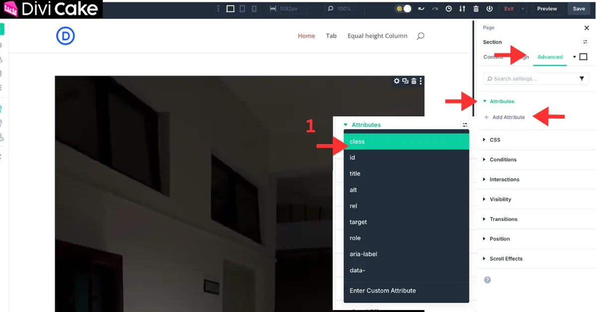 Adding a new class attribute in Divi 5 Attributes for the autoplay video module
