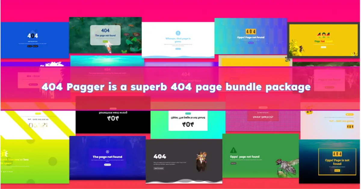 Divi 404 error page layout bundle with multiple custom page not found designs