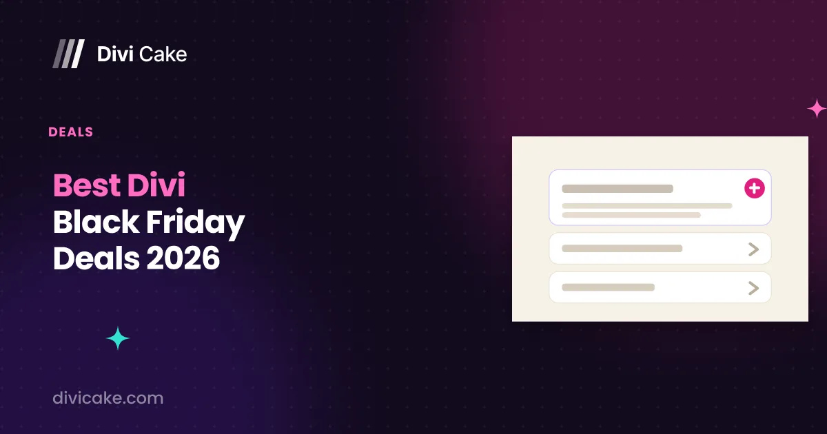 Best Divi Black Friday Deals 2026