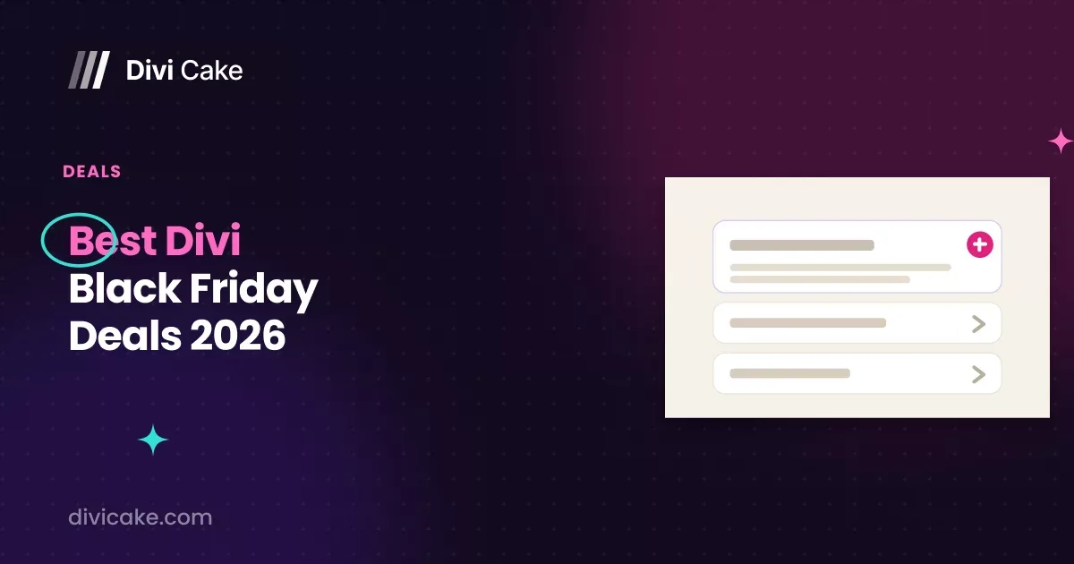 Best Divi Black Friday Deals 2026