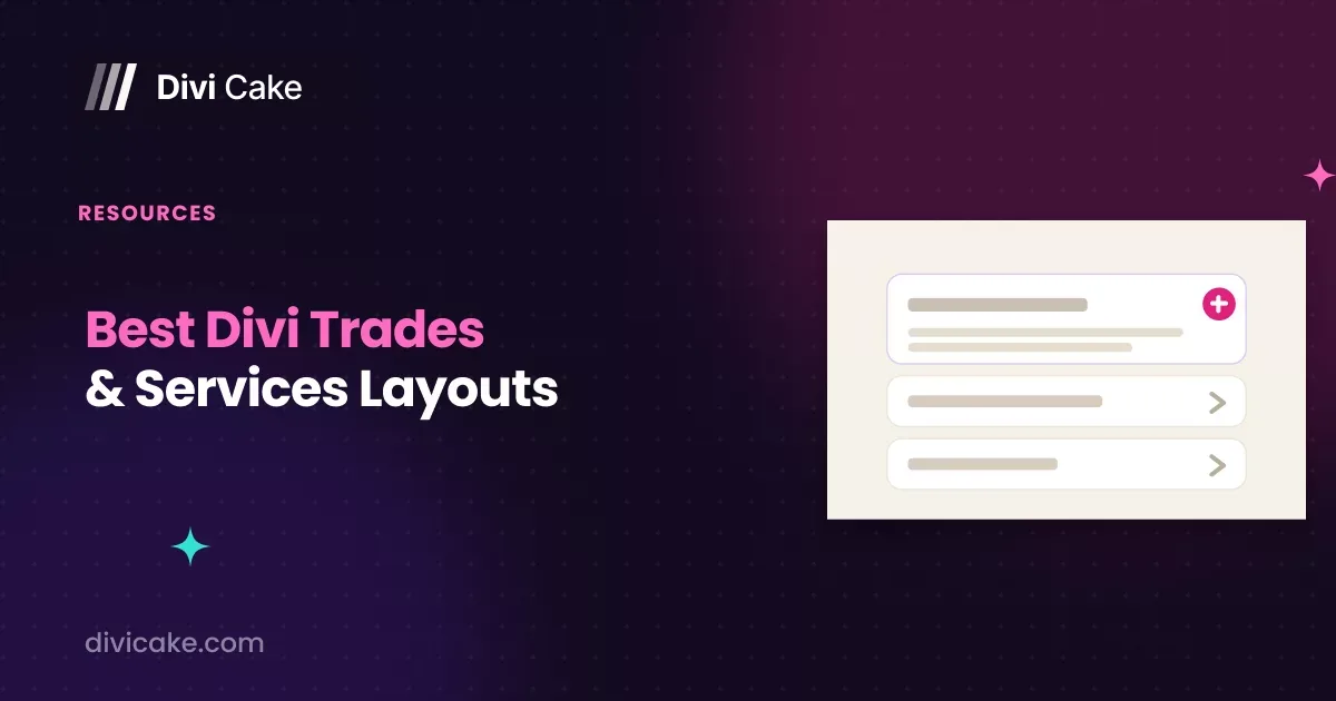 Best Divi Trades & Services Layouts