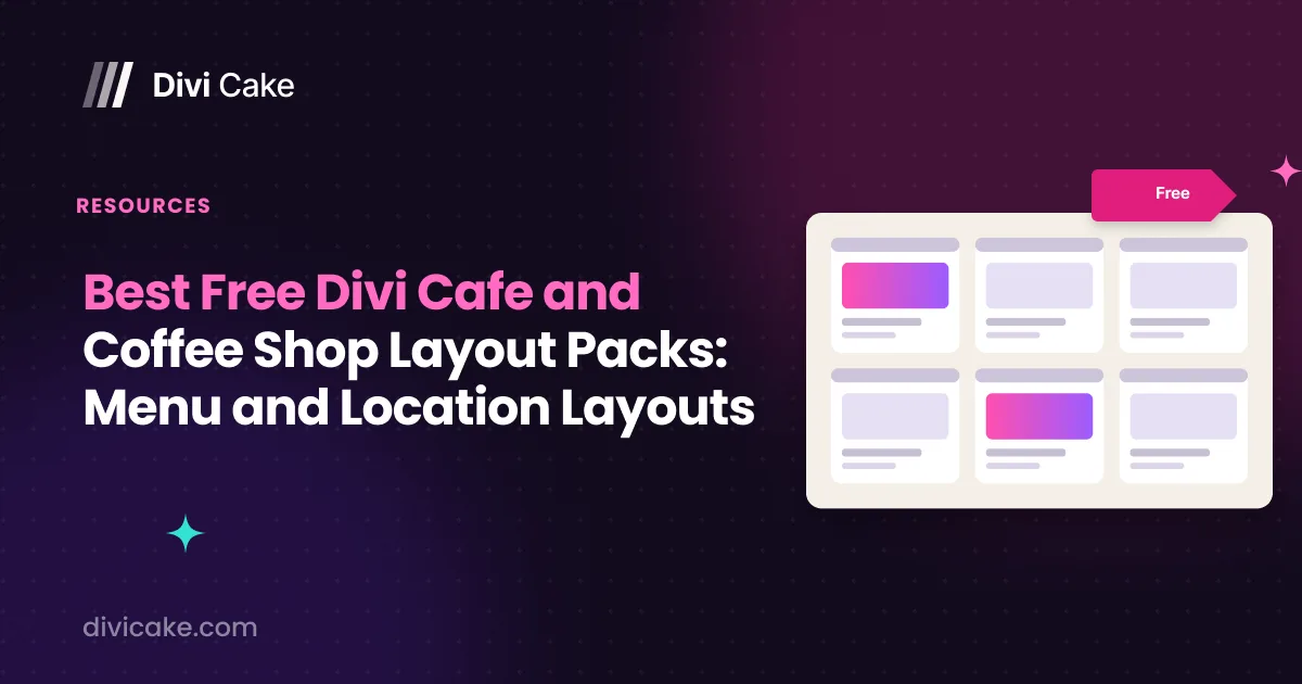 Best Free Divi Cafe and Coffee Shop Layout Packs: Menu and Location Layouts