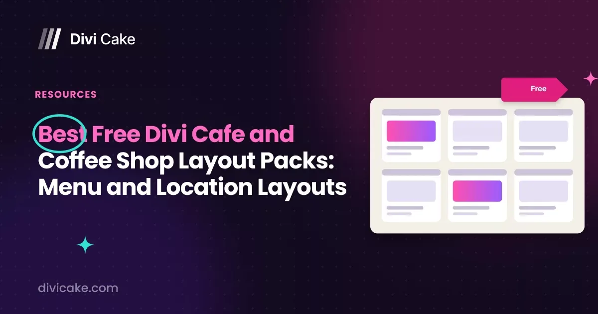 Best Free Divi Cafe and Coffee Shop Layout Packs: Menu and Location Layouts