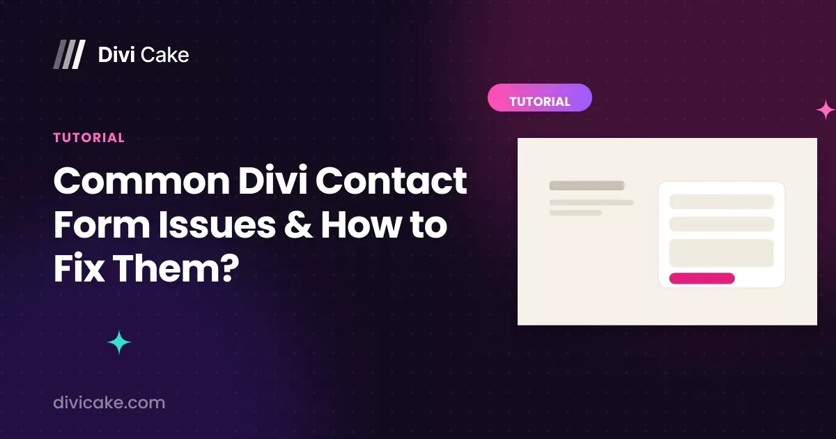 Common Divi Contact Form Issues & How to Fix Them?