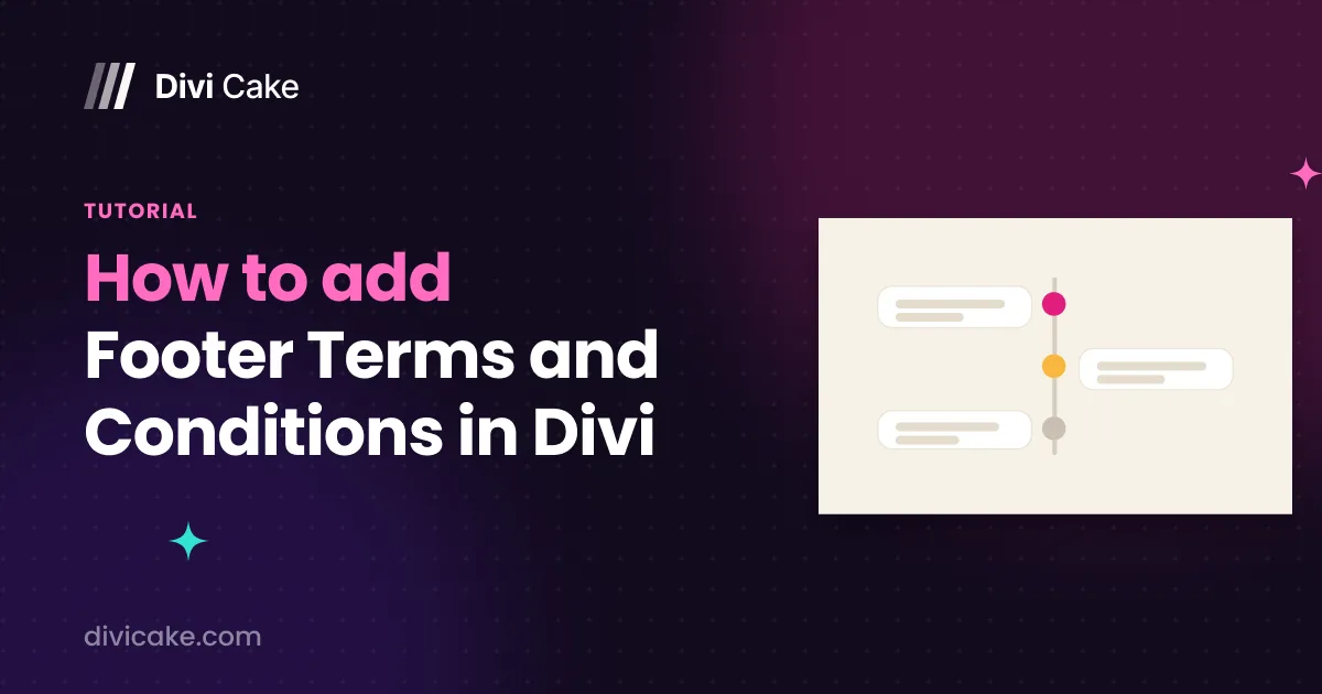 How to add Footer Terms and Conditions in Divi