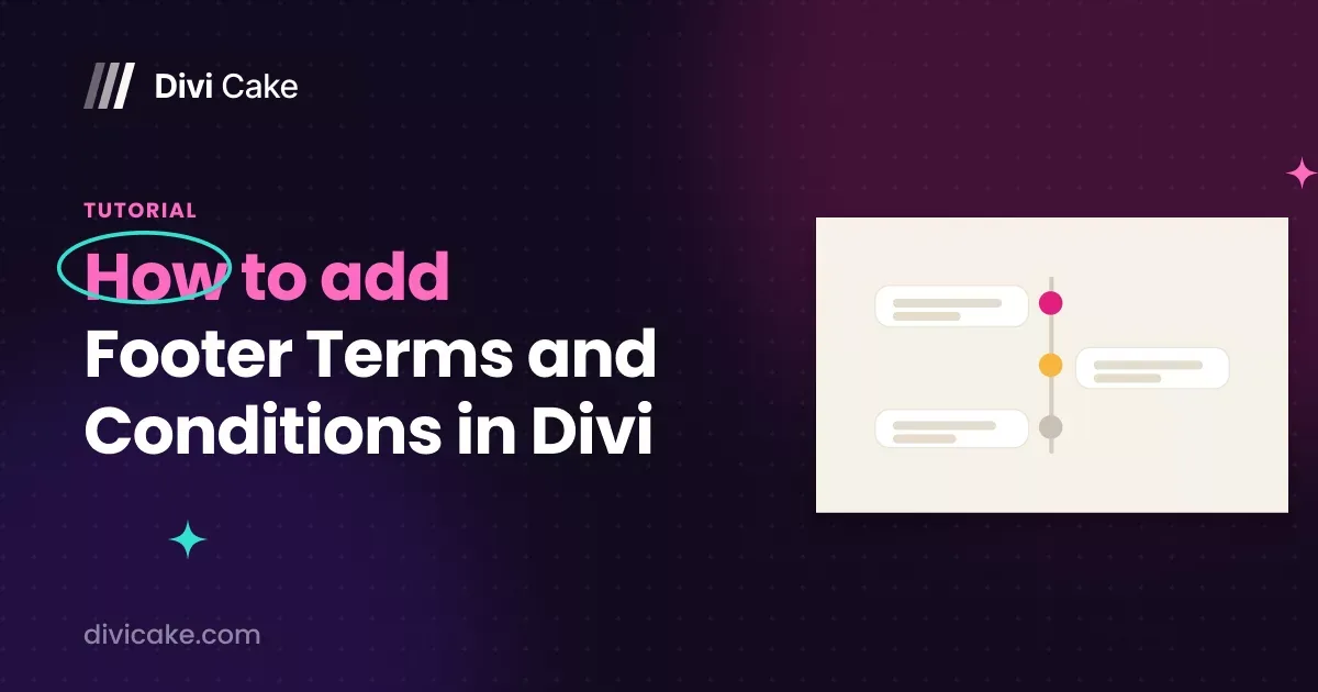 How to add Footer Terms and Conditions in Divi