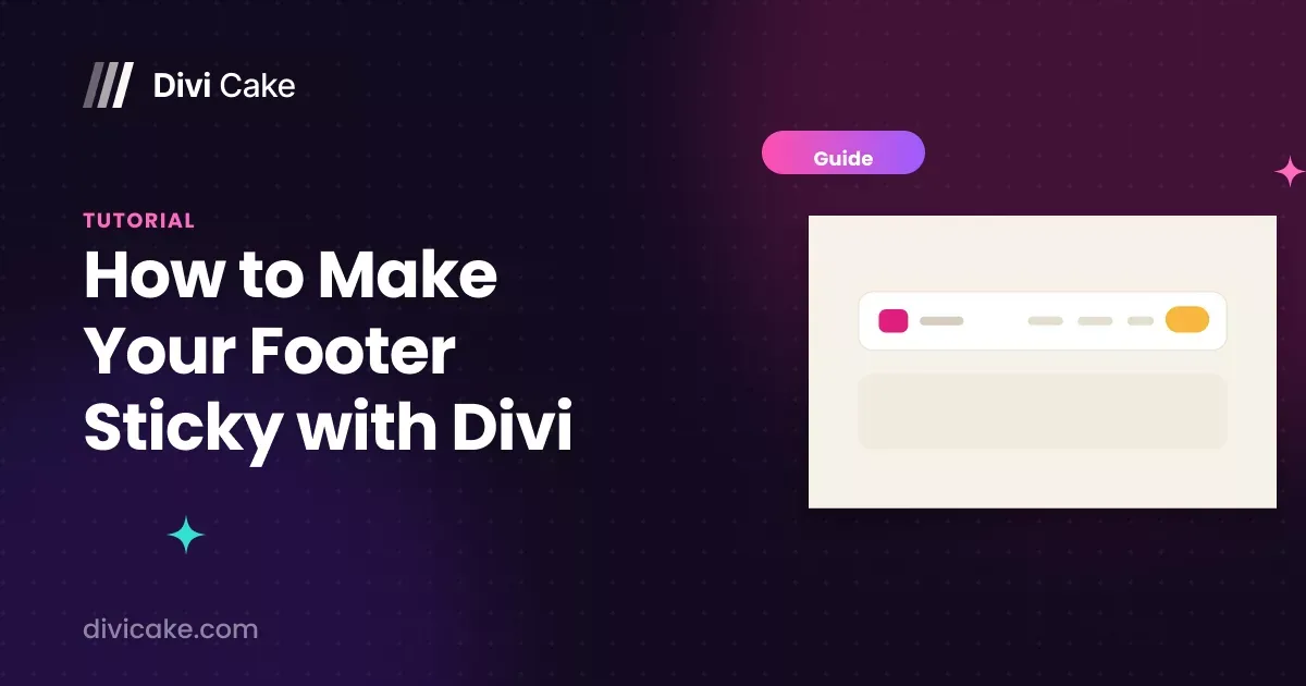 How to Make Your Footer Sticky with Divi