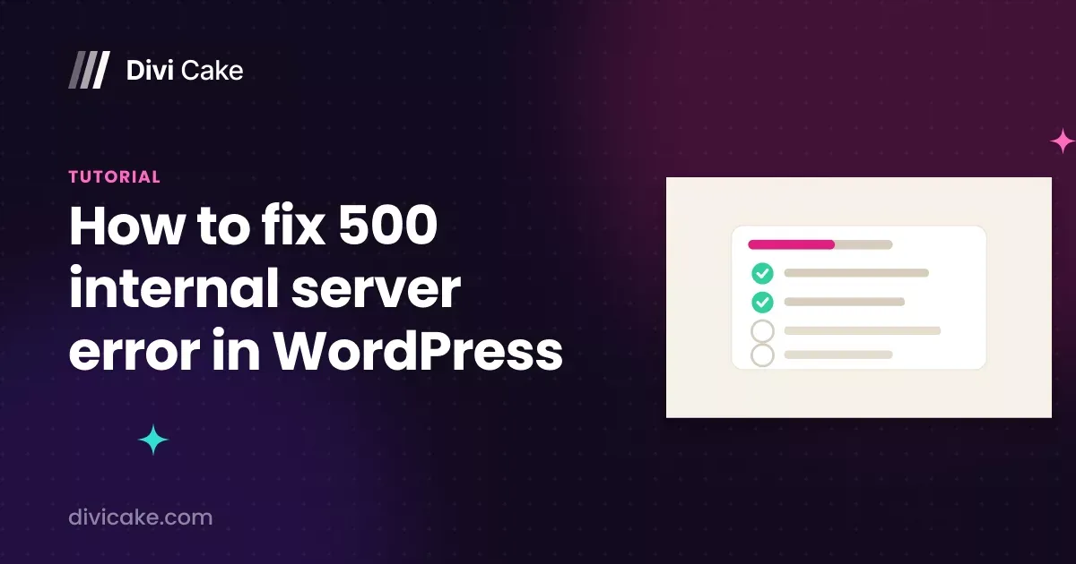 How to fix 500 internal server error in WordPress