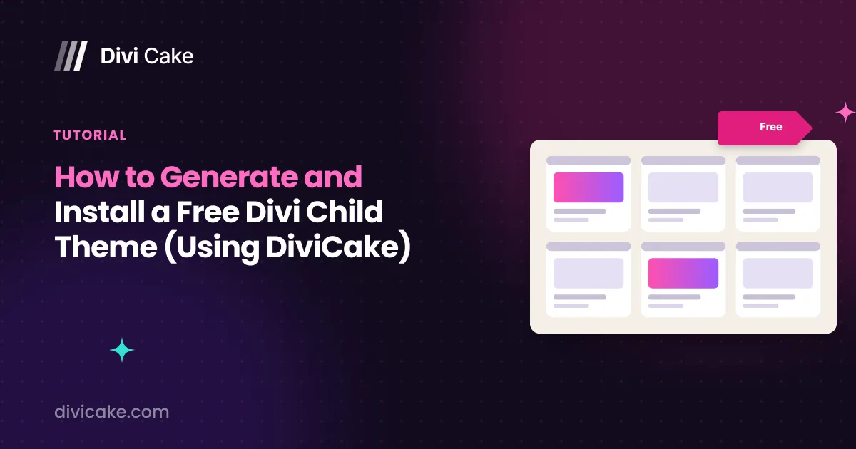 How to Generate and Install a Free Divi Child Theme (Using DiviCake)