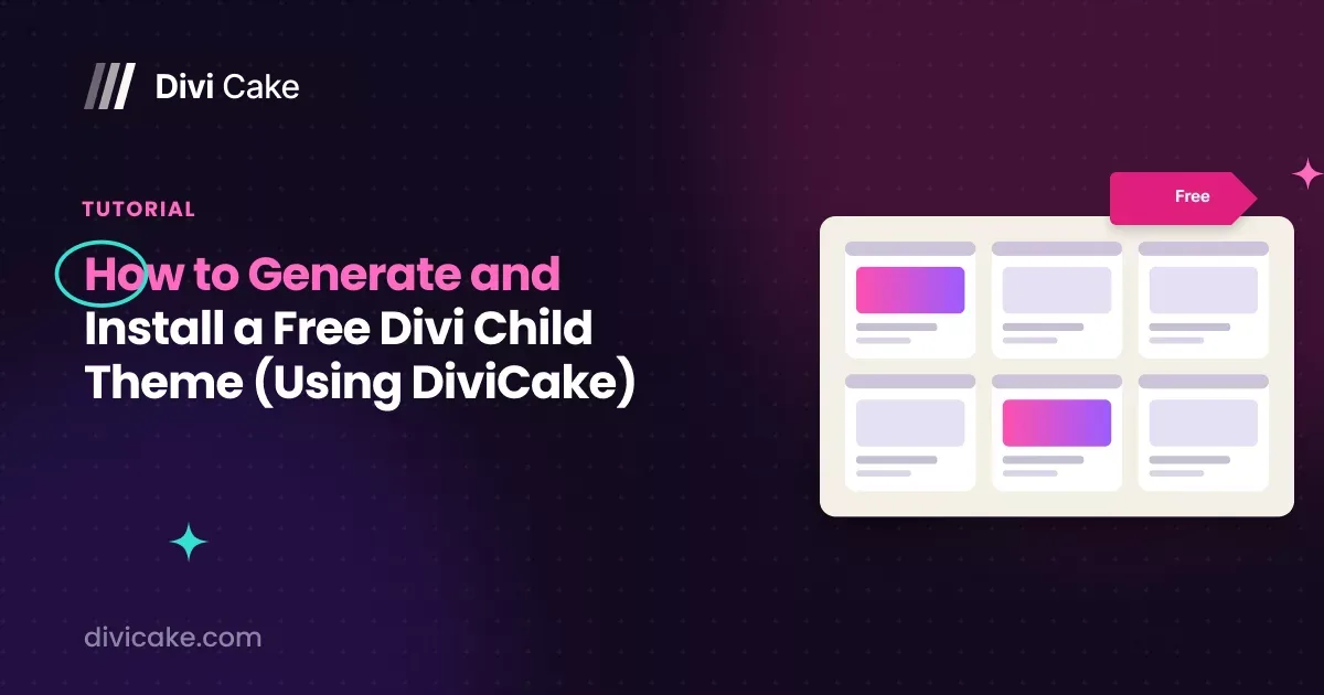 How to Generate and Install a Free Divi Child Theme (Using DiviCake)