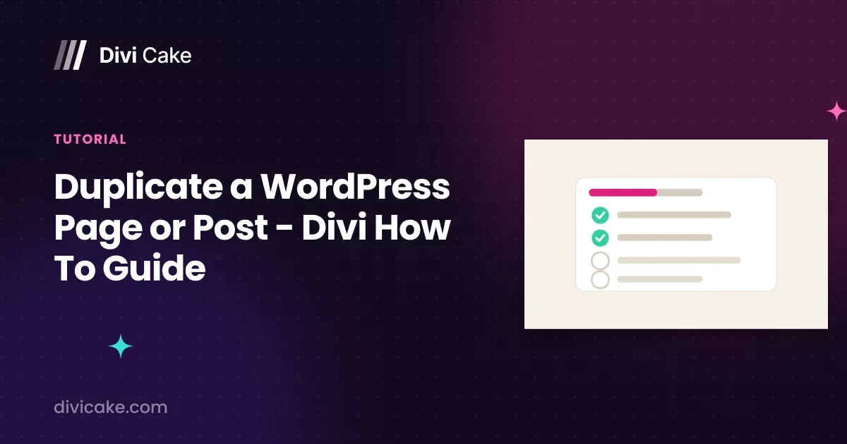 Duplicate a WordPress Page or Post – Divi How To Guide