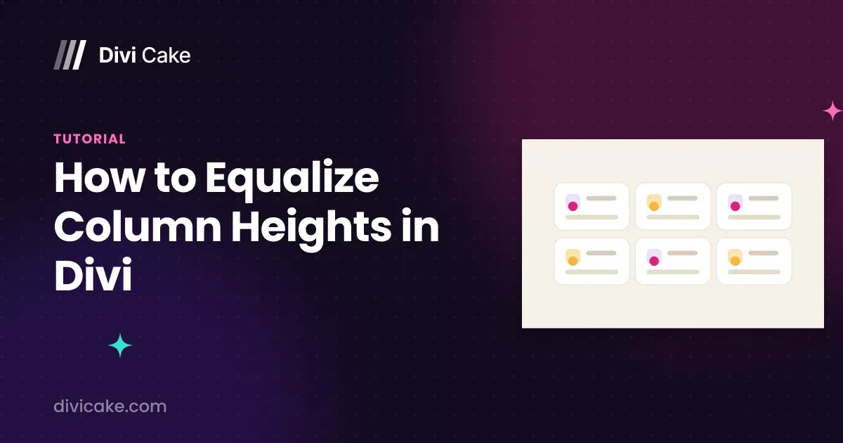How to Equalize Column Heights in Divi
