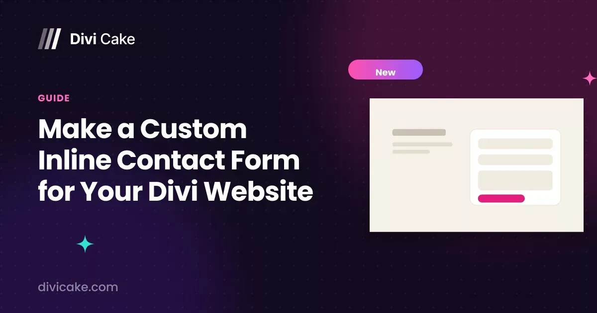 Make a Custom Inline Contact Form for Your Divi Website