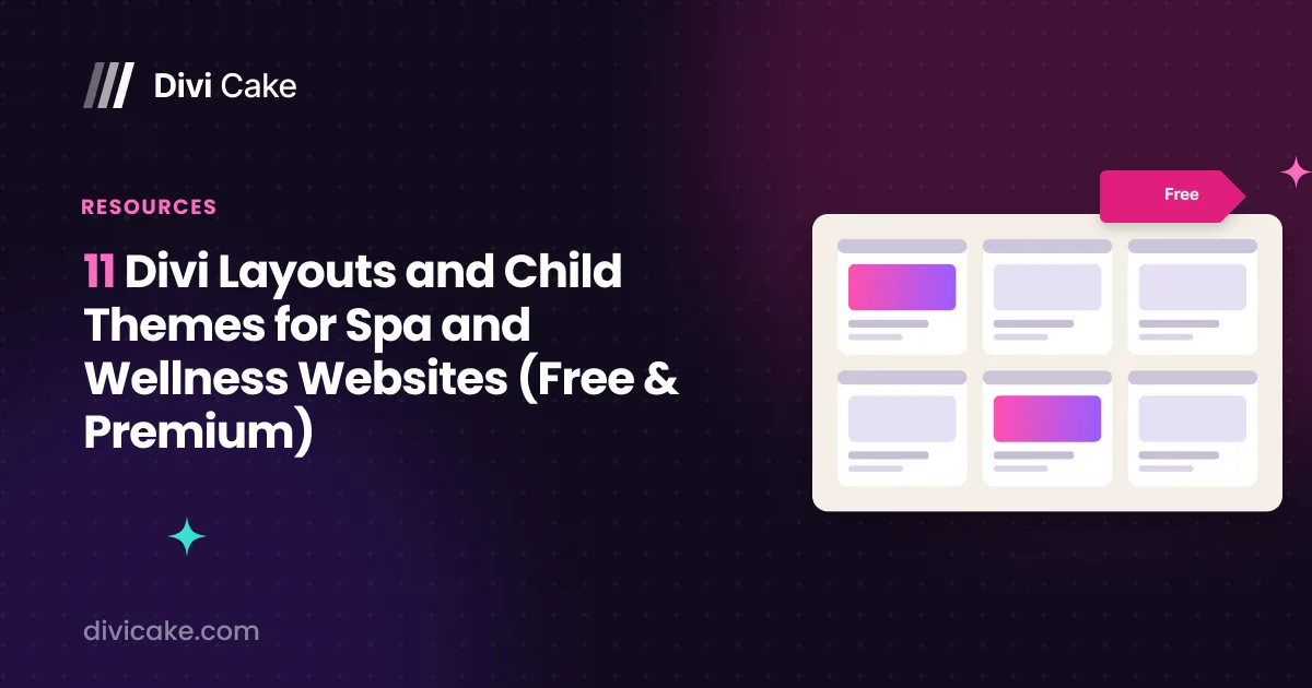 11 Divi Layouts and Child Themes for Spa and Wellness Websites (Free & Premium)