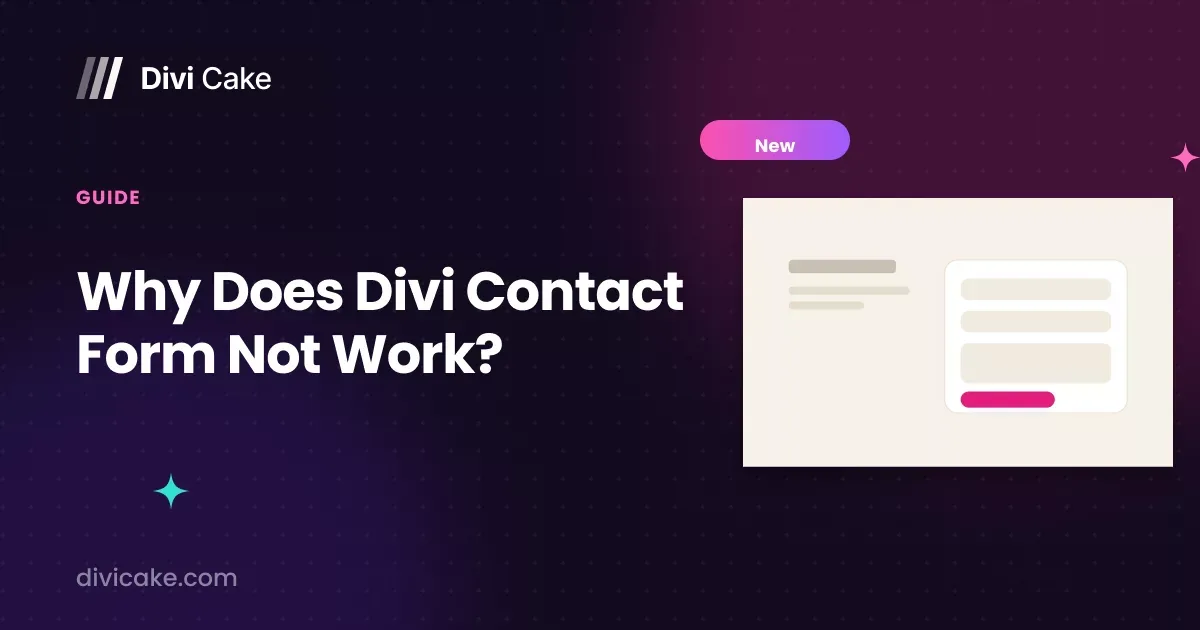 Why Does Divi Contact Form Not Work?