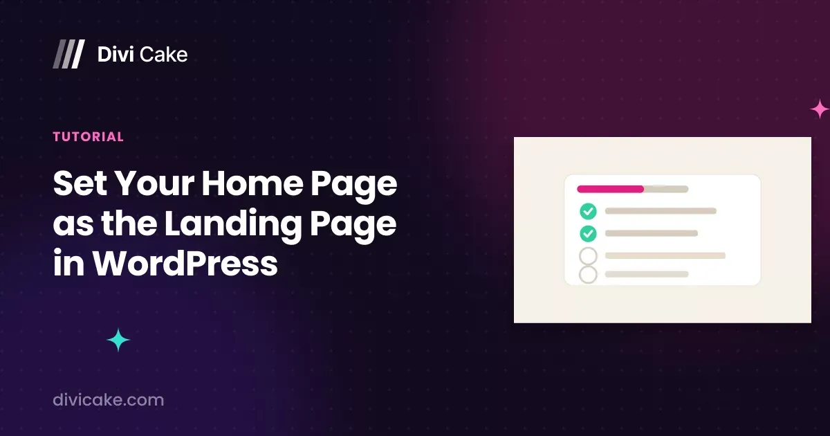 Set Your Home Page as the Landing Page in WordPress
