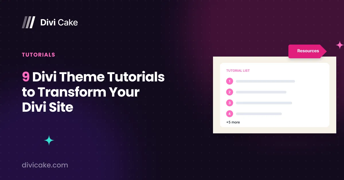 9 Divi theme tutorials to transform your Divi site