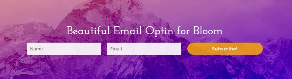 Beautiful Bloom email optin