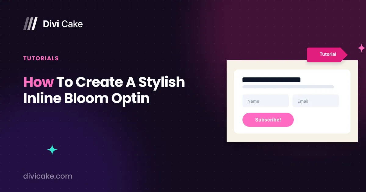 How To Create A Stylish Inline Bloom Optin