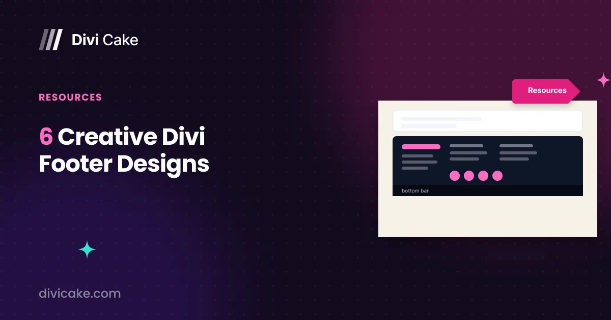 6 Creative Divi Footer Designs
