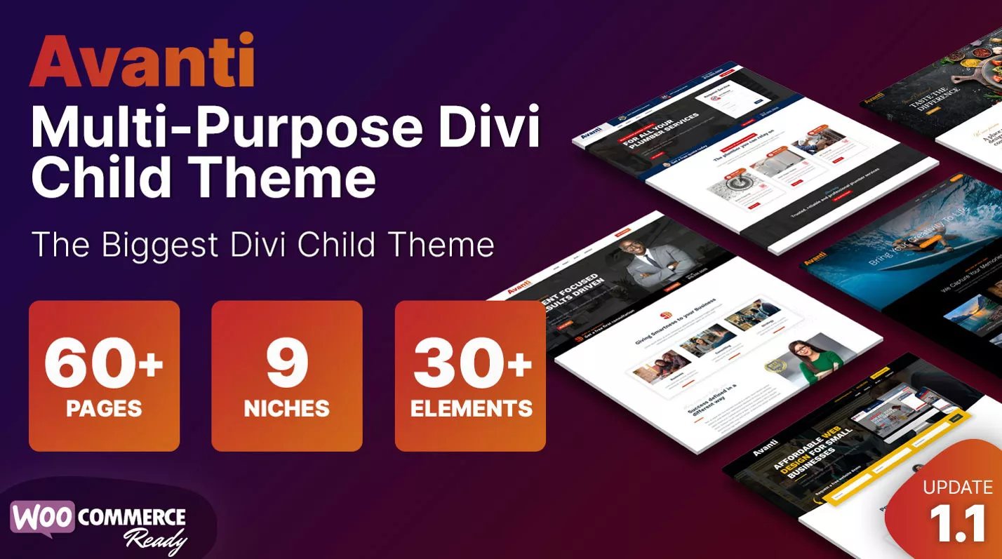 Avanti by Mark Hendriksen on the Divi Marketplace
