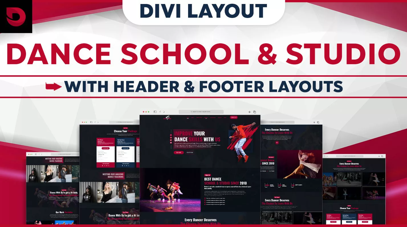 Dance School & Studio – Divi Layout by Divi Layouts Store on the Divi Marketplace