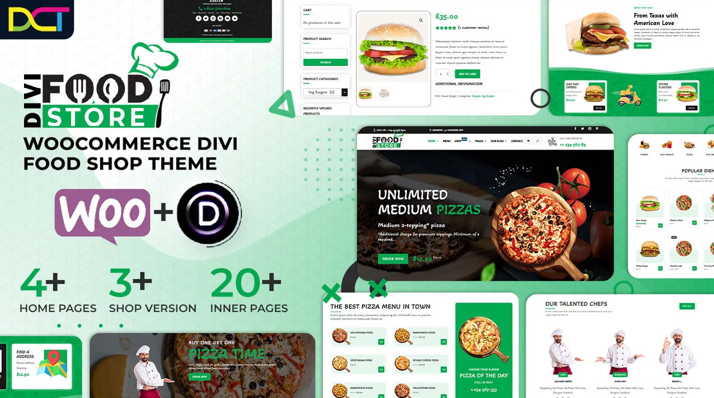 Divi Food Store Theme by DCT on the Divi Marketplace