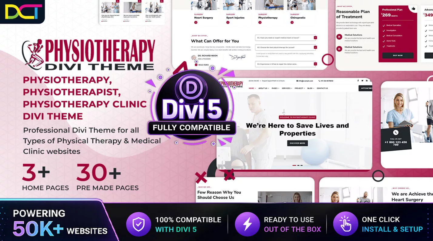 Divi Physiotherapy Theme by DCT on the Divi Marketplace