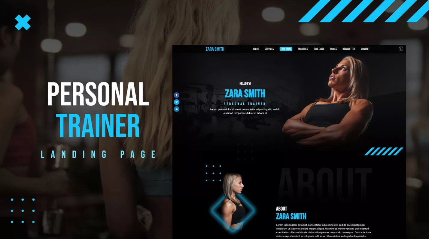 Personal Trainer Divi Layout by Destaca Imagen on the Divi Marketplace