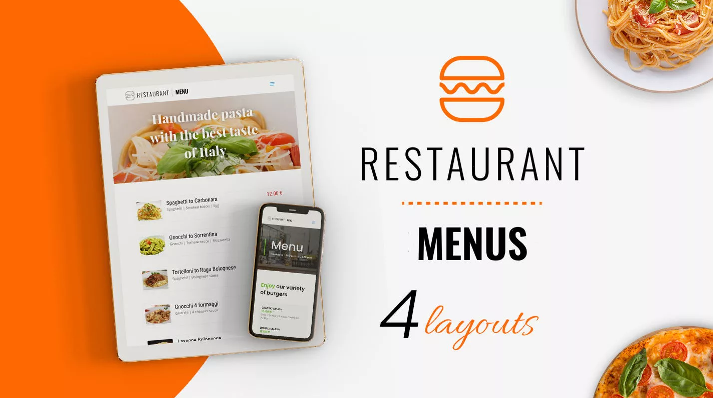Restaurant Menu Layouts by Destaca Imagen on the Divi Marketplace