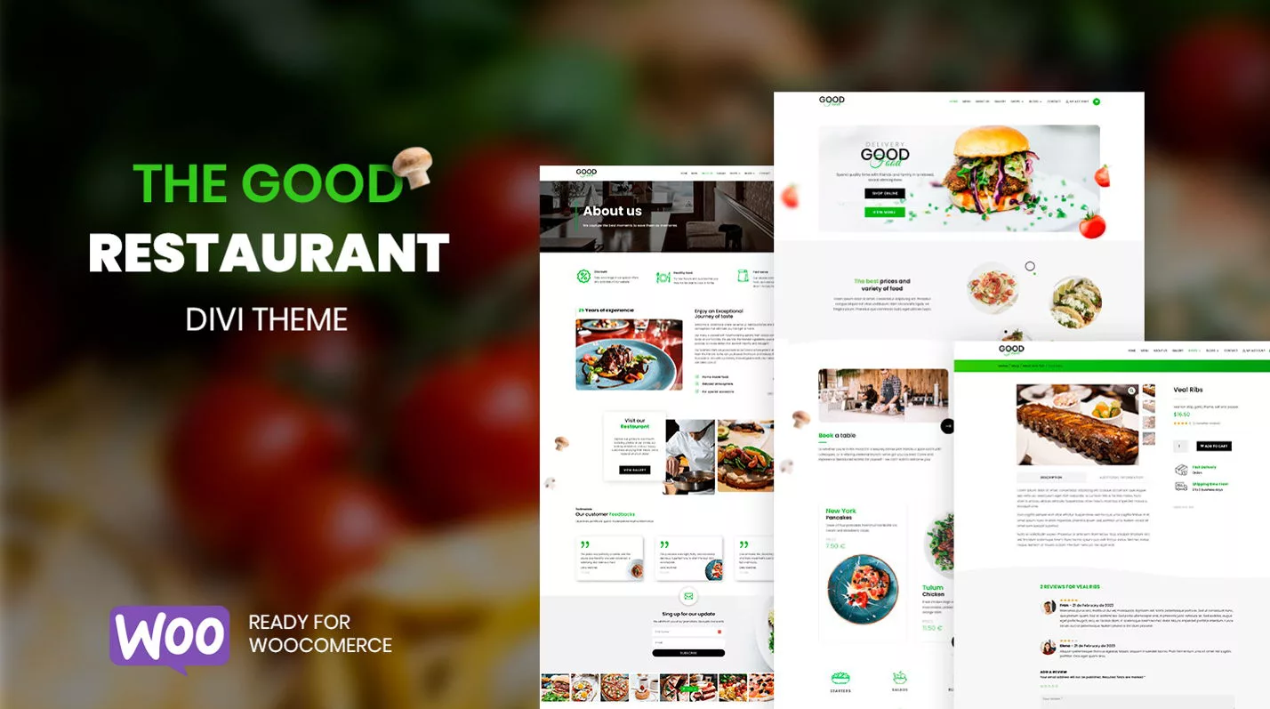 Restaurant – The Good one by Destaca Imagen on the Divi Marketplace