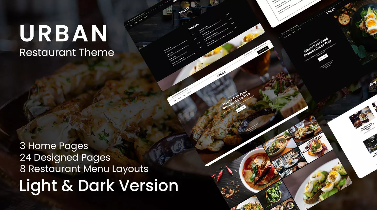 Urban Restaurant Theme by Gregory Themes on the Divi Marketplace