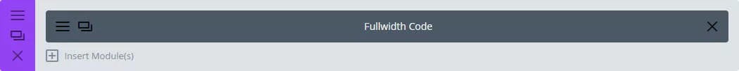 Fullwidth section with fullwidth code module