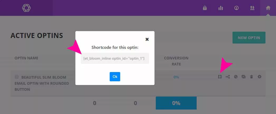 Generate Bloom shortcode