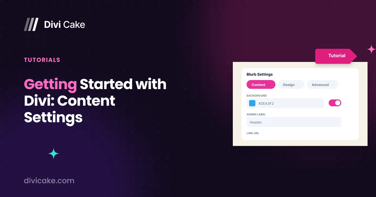 Getting Started with Divi: Content Settings