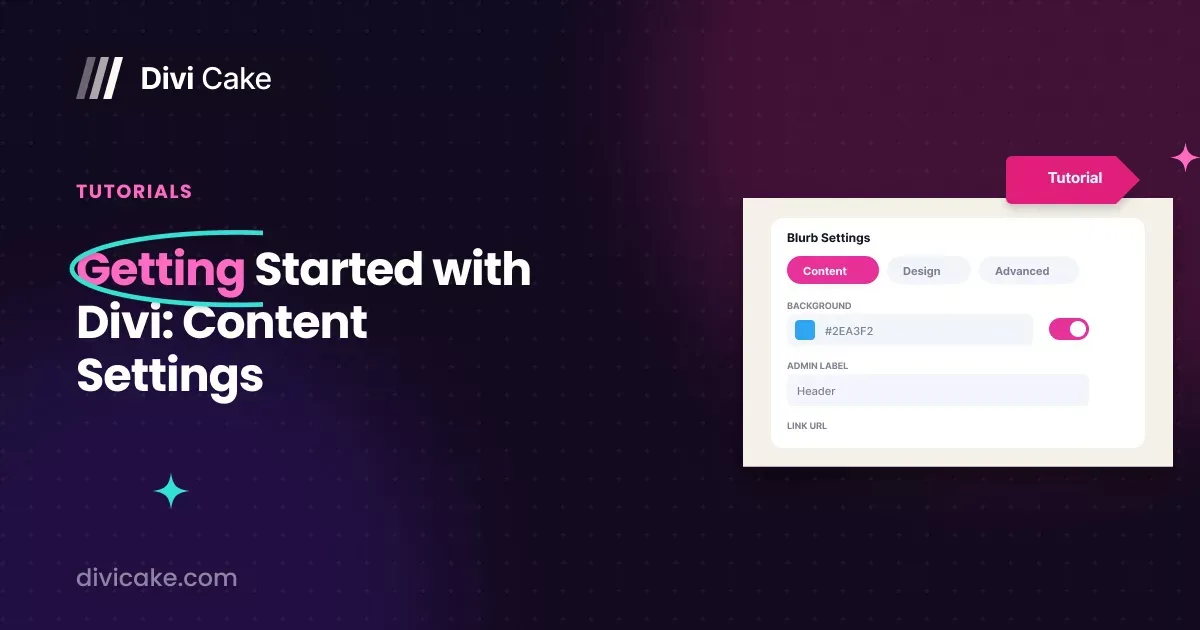 Getting Started with Divi: Content Settings