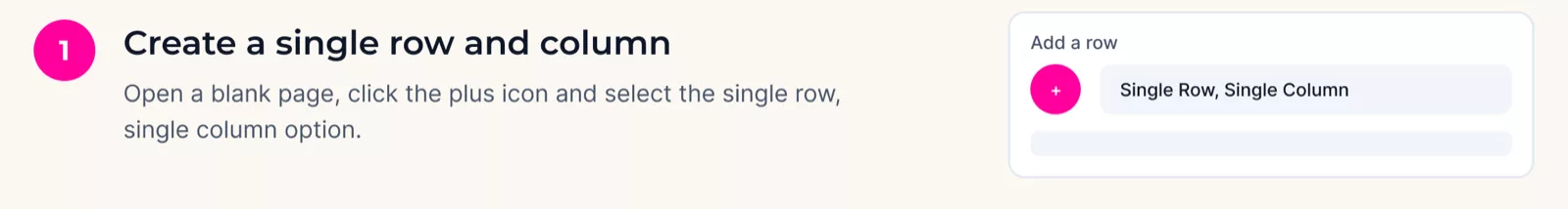 Create a single row and column - step 1 of How to Create a Reveal Image Effect in Divi