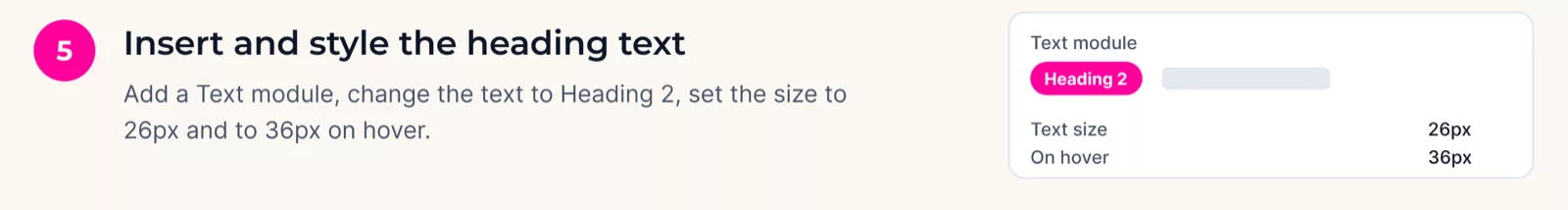 Insert and style the heading text - step 5 of How to Create a Reveal Image Effect in Divi