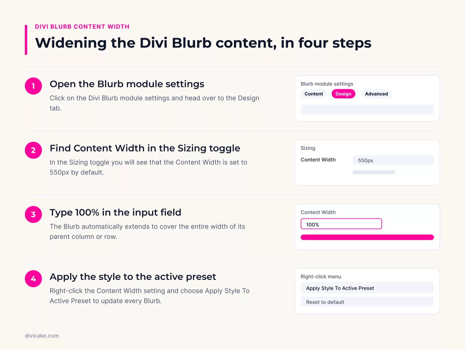 How To Increase The Divi Blurb Content Width: the key steps at a glance